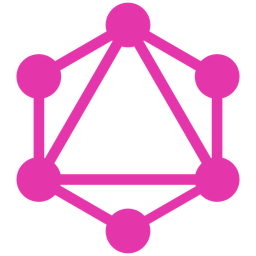 GraphQL logo representing graph node and edges in circular icon.