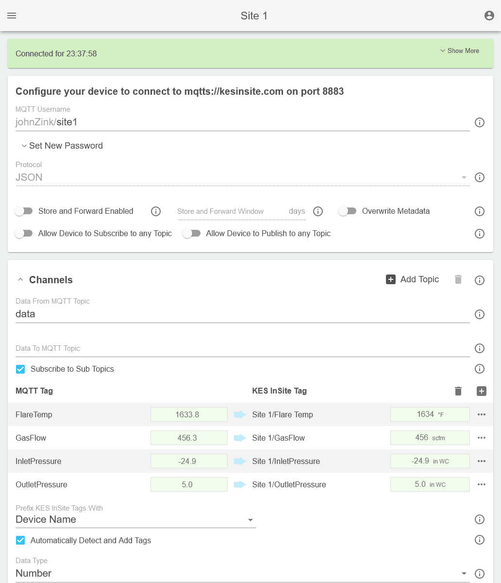 Device View Device status in real time from Clarity.